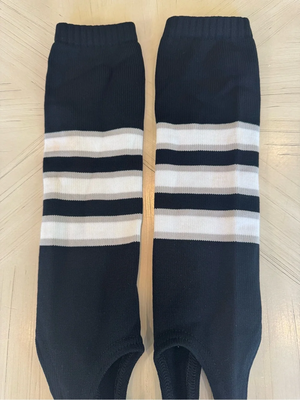 EvoShield Baseball Softball Stirrups Black White Gray Stripes - Adult New